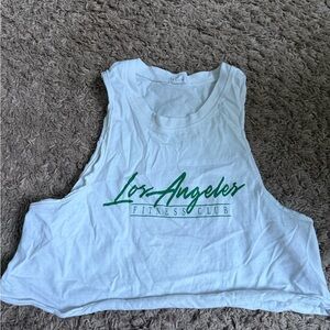 Garage White and Green Muscle Tee